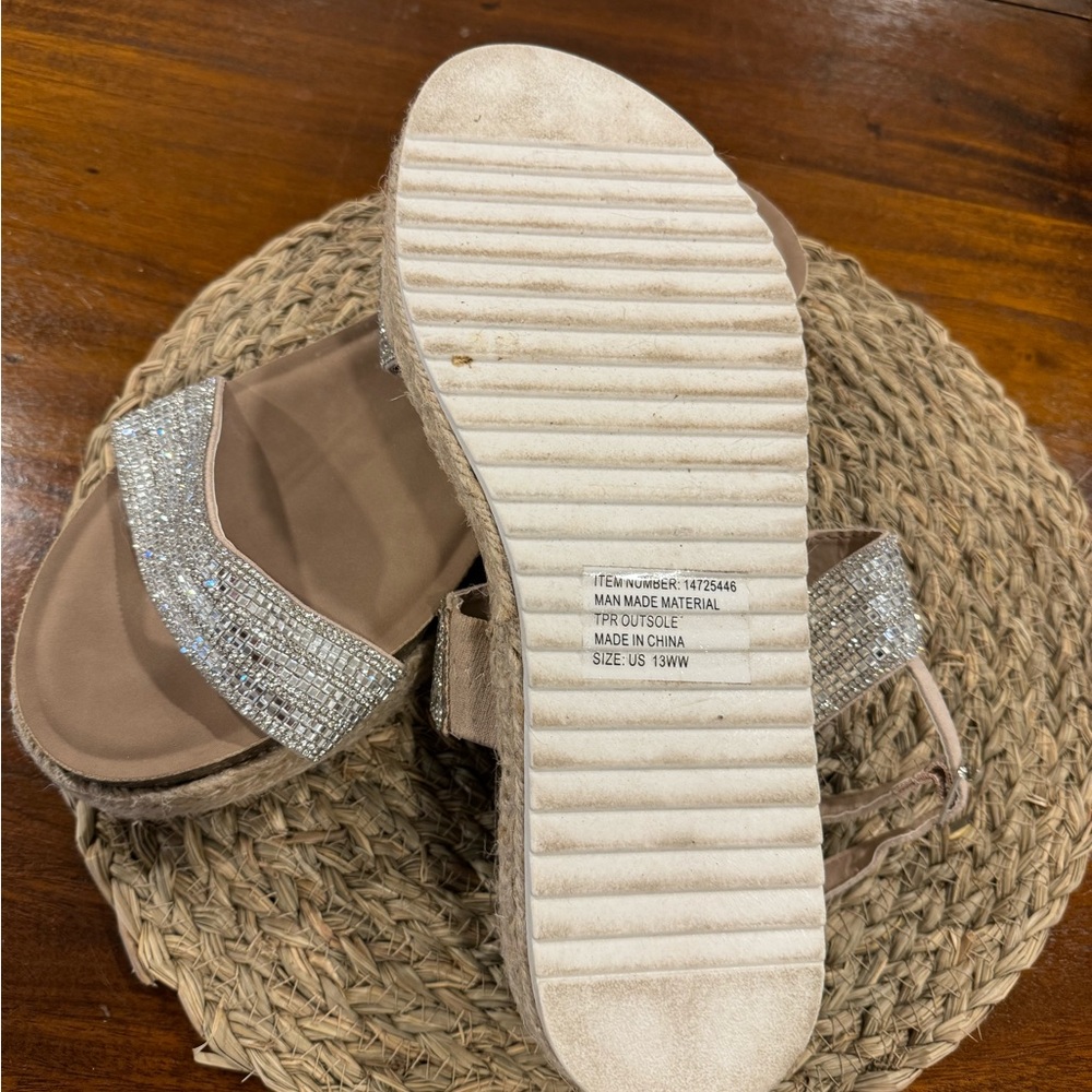 Torrid beige Rhinestone platform - 13 WW sandals